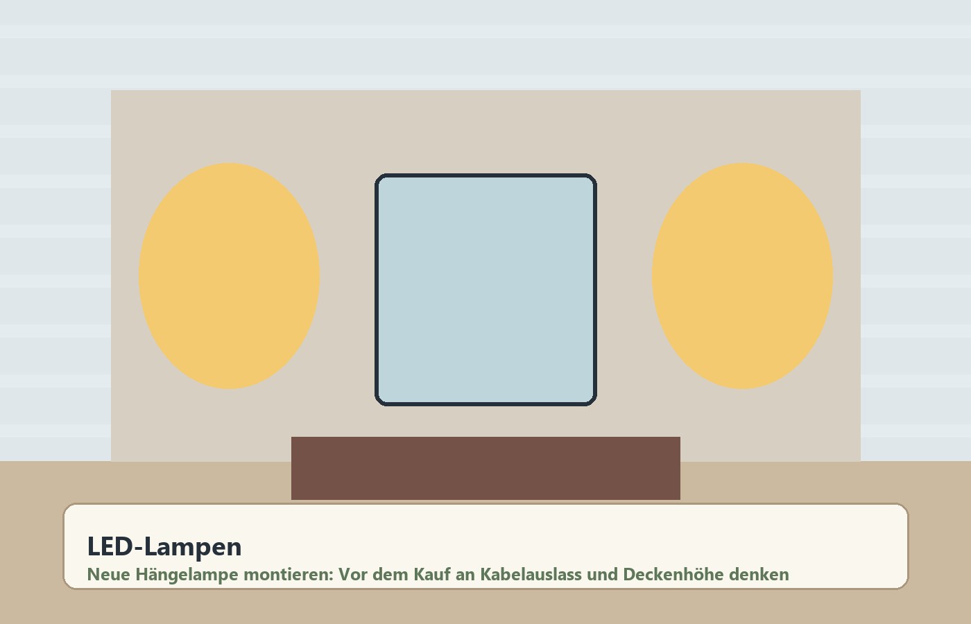 Neue Hängelampe montieren: Vor dem Kauf an Kabelauslass und Deckenhöhe denken