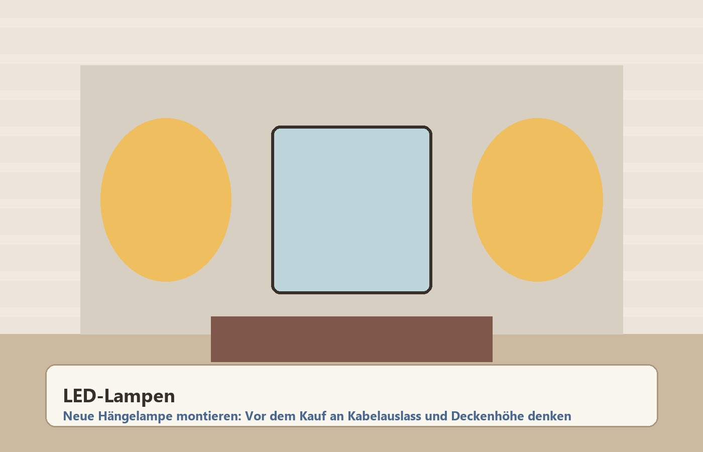 Neue Hängelampe montieren: Vor dem Kauf an Kabelauslass und Deckenhöhe denken